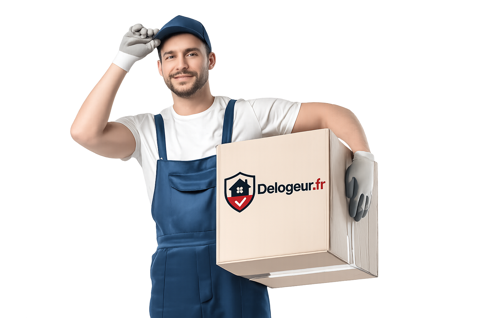 Déménageur avec logo Delogeur.fr